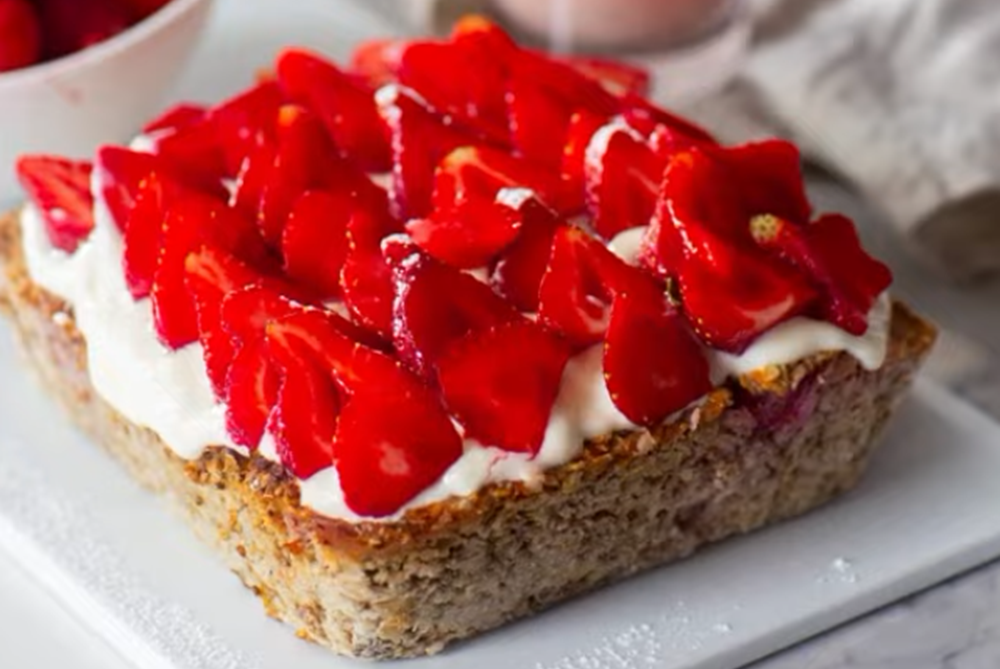 Erdbeer-Porridge Küchlein im Airfryer 🍓🍓🍓