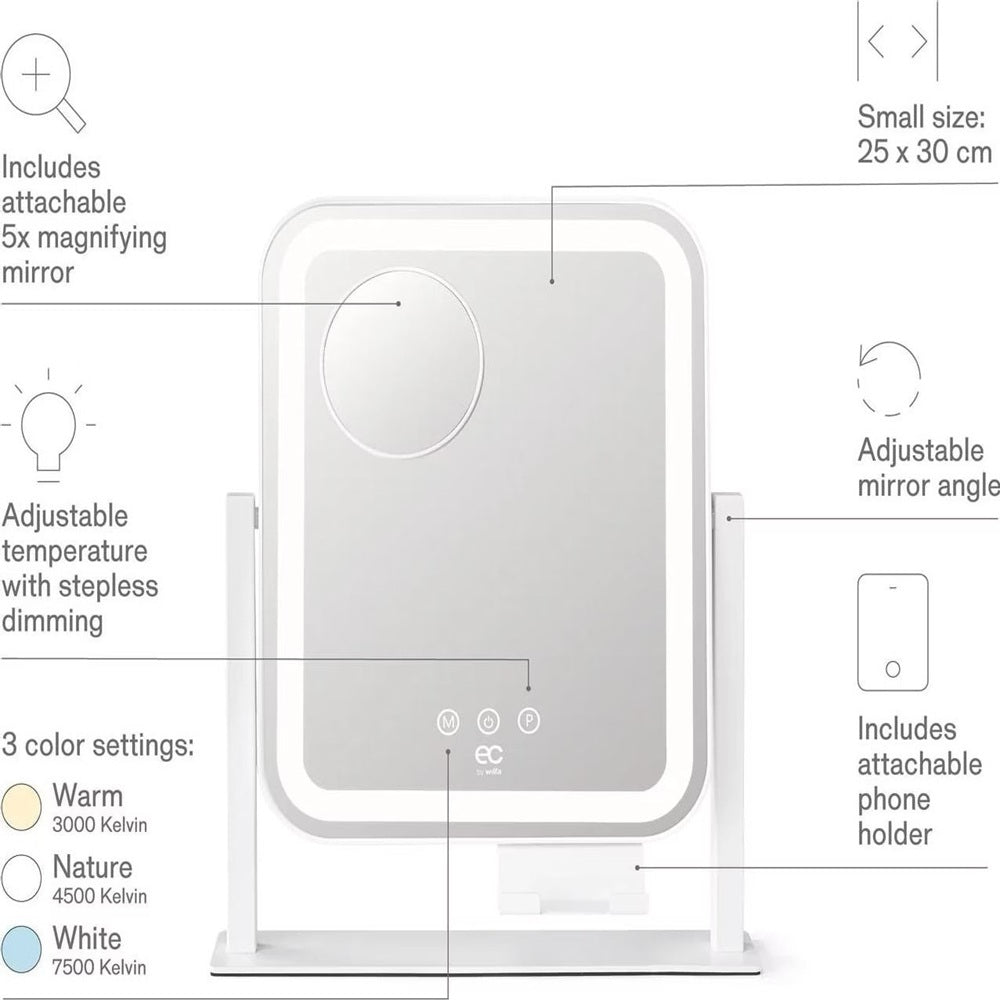 EC by Wilfa Makeup Mirror Glowing