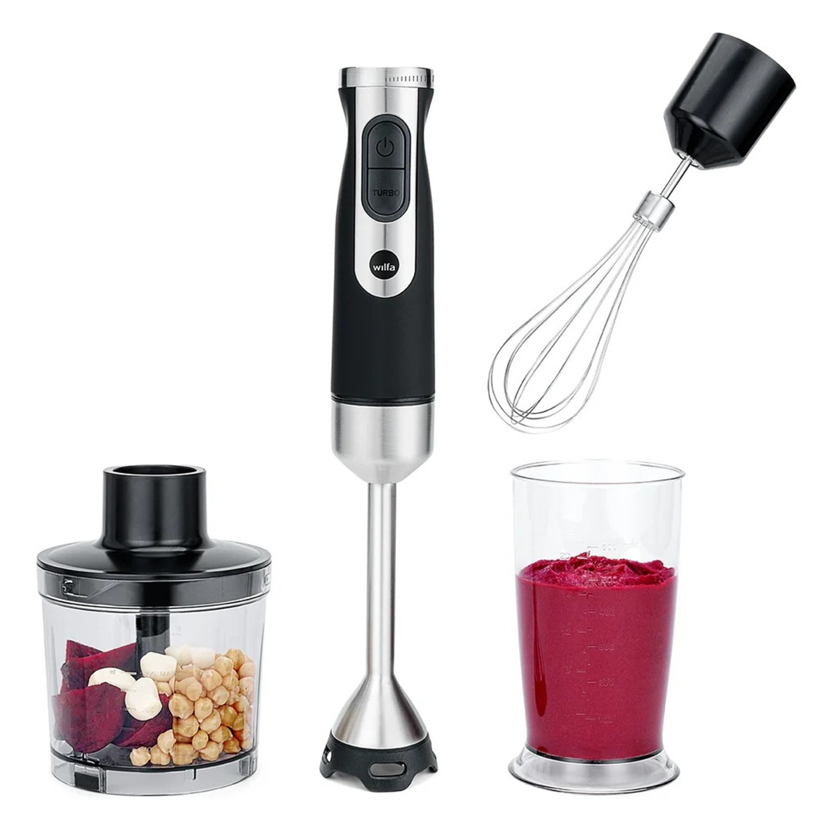 Wilfa Stickmixer Fusion 800 - black/steel