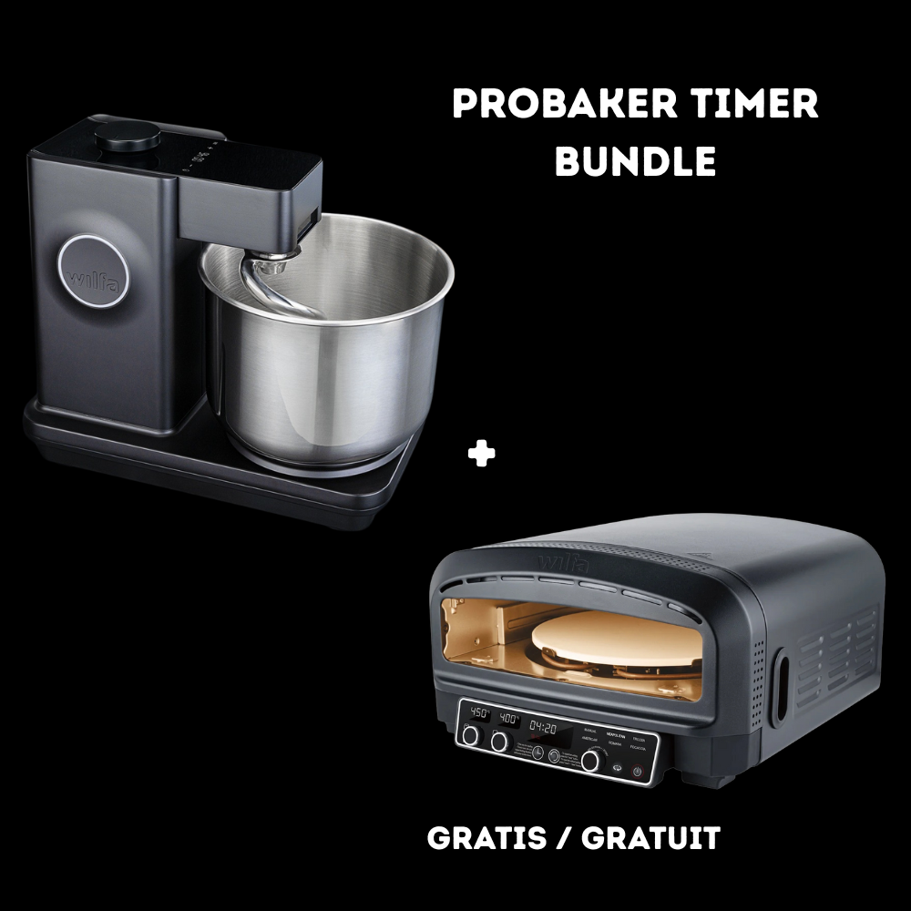 Wilfa Bundle Küchenmaschine Probaker Timer black &amp; Pizzaofen Crust