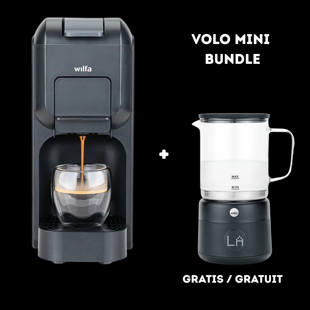 Wilfa Bundle Kaffeekapselmaschine Volo Multi Mini &amp; Milchaufschäumer Silky